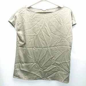 ◇ IENA イエナ クルーネック 薄手 シンプル 大人カジュアル 半袖 Tシャツ 表記なし カーキ レディース E