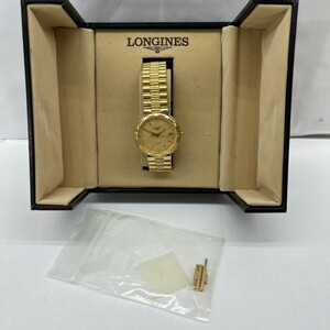 E052-K50-813 LONGINES ロンジン Conquest コンクエスト 3277 156 ゴールド文字盤 QUARTZ クォーツ デイト 稼働 ケース付き