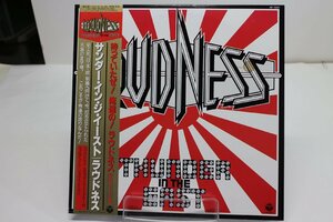 [TK2495LP] LP LOUDNESS/Thunder in the east（ラウドネス） 帯付き 盤面まずまず良好 ライナーノーツ 歌詞 対訳 ステッカー欠品 