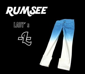 送料無料 レディースL◇RUMSEE◇春夏グラデーションストレッチスキニーパンツ