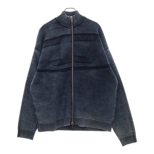 ディーゼル K-KLEVERY-ZIP Denim effect zip up cardigan デニム エフェクト ジップアップ カーディガン ジャケット A154770AJCY ブルー