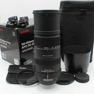 【新品同様】 SIGMA シグマ 150-500mm f5-6.3 DG OS APO HSM 元箱 付属品 フィルター付き ニコン Nikon 46011