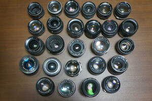 ③ カメラ MF 広角・標準レンズ26本 24mm 28mm 35mm 40mm 50mm 55mm ジャンク品 まとめて大量出品 PENTAX Nikon Canon CONTAX MINOLTA等