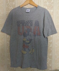 アメリカ製 MADE IN USA ミッキーTシャツ JUNK FOOD グレー アメカジ ストリート US古着