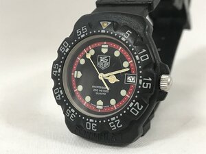 ☆中古・動作品☆TAG HEUER タグホイヤー FORMULA1 フォーミュラ1 クォーツ 腕時計 383.513/1 プロフェショナル 200Ｍ スイス製 黒×赤