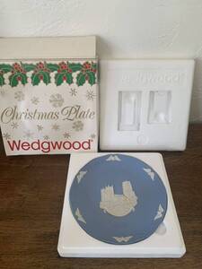 WEDGWOOD ウェッジウッド ジャスパー クリスマスプレート 飾り皿 ブルー