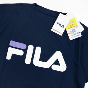 ●送料390円可能商品 フィラ FILA 新品 定番 メンズ COOL 冷感 UVCUT スポーツ 半袖 Tシャツ 紺 XLサイズ [412359-NV-LL]一 三 参★QWER