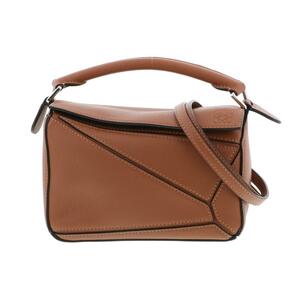 【最終値下げ】LOEWE （ロエベ） パズル ミニ レザー2WAYハンドバッグ ショルダー Puzzle Brown 322.30.U95 used:AB [ROR]]