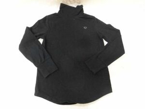 (11363)Gap kids ギャップ　キッズ　長袖　ストレッチ　タートルネック　カットソー 　ブラック 　140㎝ 　USED