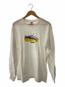 Supreme◆長袖Tシャツ/L/コットン/WHT