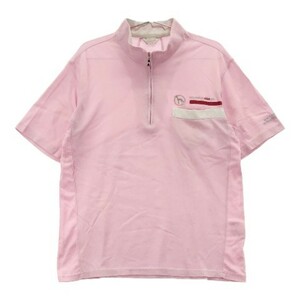 ADABAT アダバット ハーフジップ 半袖Tシャツ ピンク系 48 [240101003685] ゴルフウェア メンズ
