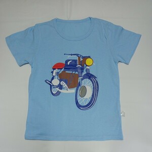 【140サイズ】【未使用】 キッズ ジュニア 子供 男の子 140 半袖 Tシャツ カットソー バイク 単車 乗り物 プリント かっこいい 普段着 ⑥