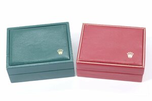 【箱のみ・2点】ROLEX ロレックス 純正BOX 67.00.3 14.00.02 空箱 内箱 腕時計ケース ヴィンテージ グリーン レッド 5798-N