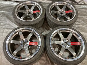 ★ ZN6 86 ZC6 BRZ レイズ ボルクレーシング VR TE37SL ガンメタ系 ホイール 18×9.5J＋45 PCD100 [65OK49]