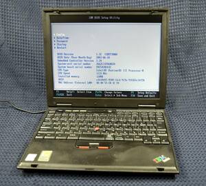 起動確認のみ(ジャンク扱い) Lenovo ThinkPad X24 CPU:Mobile PentiumIII RAM:128MB HDD:無し (管:KP334