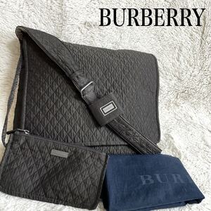 美品 BURBERRY LONDON キルティング ポーチ付 ショルダーバッグ バーバリー 大容量 メッセンジャーバッグ ユニセックス メンズ レディース