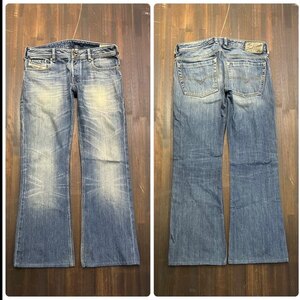 P メンズ パンツ DIESEL ディーゼル デニム ジーパン ブーツカット フレア ZATHAN アメカジ カジュアル 古着 FF261 / W31 レターパック配送