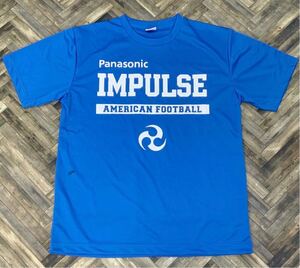 Panasonic IMPULSE　パナソニック インパルス　アメフト部　半袖　チーム　Tシャツ　ドライ素材　メンズ　Lサイズ　実業団　非売品