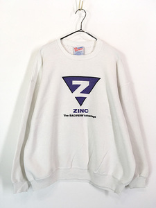 古着 90s USA製 The BACIFERM 「ZING」 亜鉛 トライアングル ロゴ スウェット トレーナー XL 古着