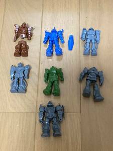 【昭和レトロ】森永チョコスナック ガンダム MSVシリーズ② 7体セット 塗装なし 破損・欠品あり 当時物 食玩 ジャンク レア まとめ 同梱可