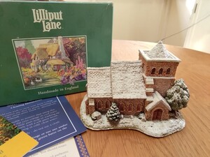 Lilliput Lane リリパットレーン「All Saints church watermillock」クリスマスコレクション　ミニチュアハウス　イギリス　英国　雪　教会