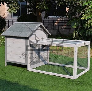 美品☆高品質 ウサギ ペット別荘ハウス 木製 ニワトリ小屋 飼育 アヒル 鳥かご キャットハウス 屋外養殖 庭用 通気性 掃除しやすい