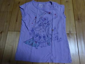 ★　ユニクロ　アナ雪半袖Tシャツ120cm　★USED