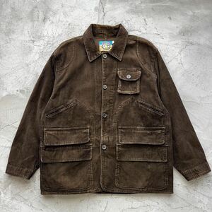 ハンティングジャケット カバーオール ジャケット 古着 ブラウン ビンテージ vintage ヴィンテージ コーデュロイ 80s 90s 珍品 太畝