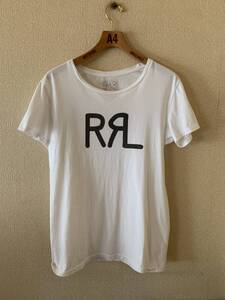 RRLダブルアールエルロゴTシャツ　ホワイトXS