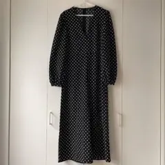 ZARA ザラ サロペット ドット Vネック ゆったり 大きめ S