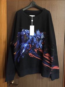 黒44新品 メゾンマルジェラ フローラル オーバーサイズ スウェット シャツ 19AW XS Maison Margiela 10 メンズ 長袖 トレーナー ブラック