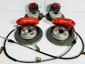 ホンダ シビック FD2 ( brembo ブレンボ ) ブレーキ キャリパー 4POT 2POTスリットローター セット DC5