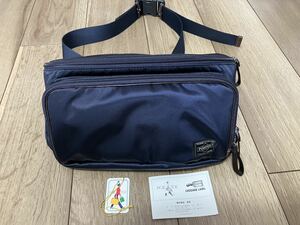 【美品】PORTER / PLAN WAIST BAG★ネイビー