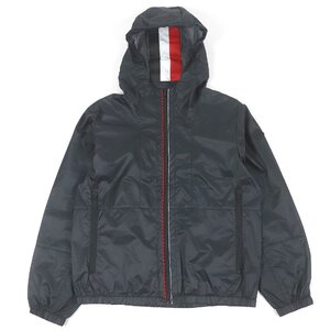 極美品□MONCLER モンクレール AURIOL トリコロール WZIP ナイロンブルゾンジャケット マウンテンパーカー ブラック 1 正規品 メンズ