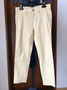 ユニクロ UNIQLO クロップ 七部丈 レディース　ライトイエロー　61cm USED