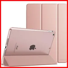 【数量限定】iPad 9 ケース 2021 MoKo iPad 10.2 ケース 第9/8/7世代(2021/2020/2019) 半透明 オートスリープ機能 薄型 スタンド 三つ折り 高級PUレザー 裏地マイクロファイバー 傷防止 スマートケース RoseG