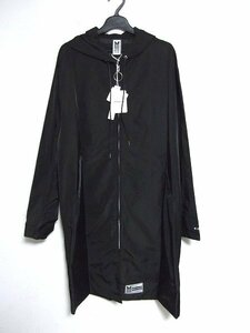 z12035:未使用MYne MIHARA YASUHIRO(マイン ミハラヤスヒロ)17ss HOODED LIGHT COAT ロングコート（MYC8H201-0）黒/M