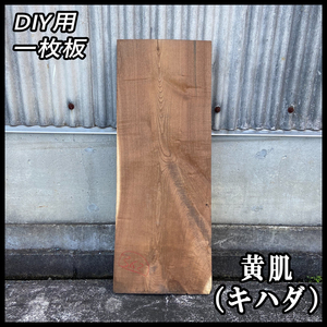 ★激安:5000円スタート■未使用☆黄肌(キハダ)■無塗装【58x372x1013mm】■未加工 荒木材 一枚板 テーブル DIY レジン■ [No.120]