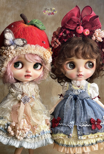 **Mint berry** Blythe ブライスのお洋服セット ** 白雪姫とリンゴ ** 14点 手作り 3off/NO.1 検 カスタムブライス 