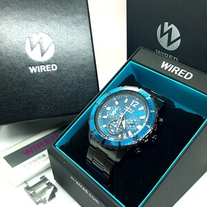 ★宅急便送料無料！電池新品！☆SEIKO WIRED セイコー ワイアード クォーツ クロノグラフ VK63-K270☆極美品即決!★