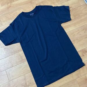 Tシャツ 【Champion Authentic T-SHIRTS】レディース チャンピオン コットン 無地 半袖 Tシャツ 　ネイビー　S