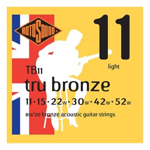 ロトサウンド ギター弦 3セット TB11 TRU BRONZE ACOUSTIC LIGHT 11-52 アコースティックギター弦×3セット ROTOSOUND