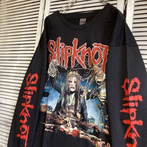 AWUF 1スタ 黒 バンド Tシャツ 長袖 ロンT スリップノット Slipknot ロック 90s 00s ビンテージ 古着 卸 仕入れ kg