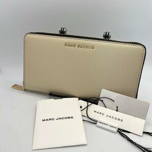 【美品】MARC JACOBS 長財布　ゴールドロゴ　ラウンドファスナー