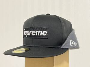 SUPREME シュプリーム ニューエラ イヤーフラップ キャップ ブラック ボックス size7 1/2 ウィンドストッパー