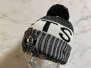 【未使用品】30QA★NEW ERA ニューエラ ポンポンニット×NBA ブルックリン ネッツ Brooklyn Nets コラボ キャップ 帽子 CAP《FREEサイズ》