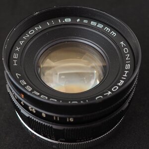 Konica コニカ　Konishiroku 小西六　HEXANON ヘキサノン　52mm 1.8　コニカFマウント 単焦点レンズ