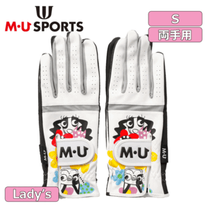 【レディース】M・U SPORTS 両手グローブ 703Q1806【MUスポーツ】【ホワイト】【Sサイズ】【GolfGlove】