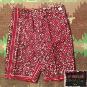 デッドストック 【McGREGOR】 70s Bandana Print Swim Shorts W30.5 / 70年代 マクレガー スイム ショーツ バンダナ柄 ビンテージ 50s60s