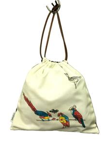 LOEWE◆Small Drawstring Parrots/巾着ポーチ/-/BLK/C822057X08